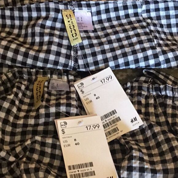 Seersucker gingham in black & white top & skort st - Picture 13 of 15